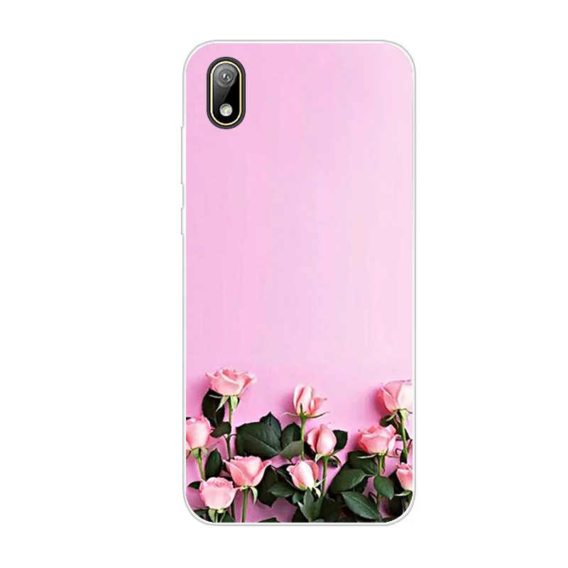 Оранжевый For Huawei y5 Case bumper Silicone TPU back Cover Soft Phone case For Huawei Y5 coque bumper 5.71 inch Cat flower - Цвет: Оранжевый