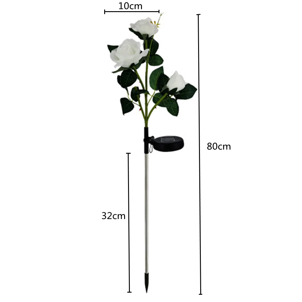Solar-Powered LED Flower Garden Lights - Waterproof Decorative Pathway Lamps