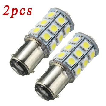 

2Pcs LED Lights White 27SMD DC 12V Turn signal Taillight Side marker Bulb