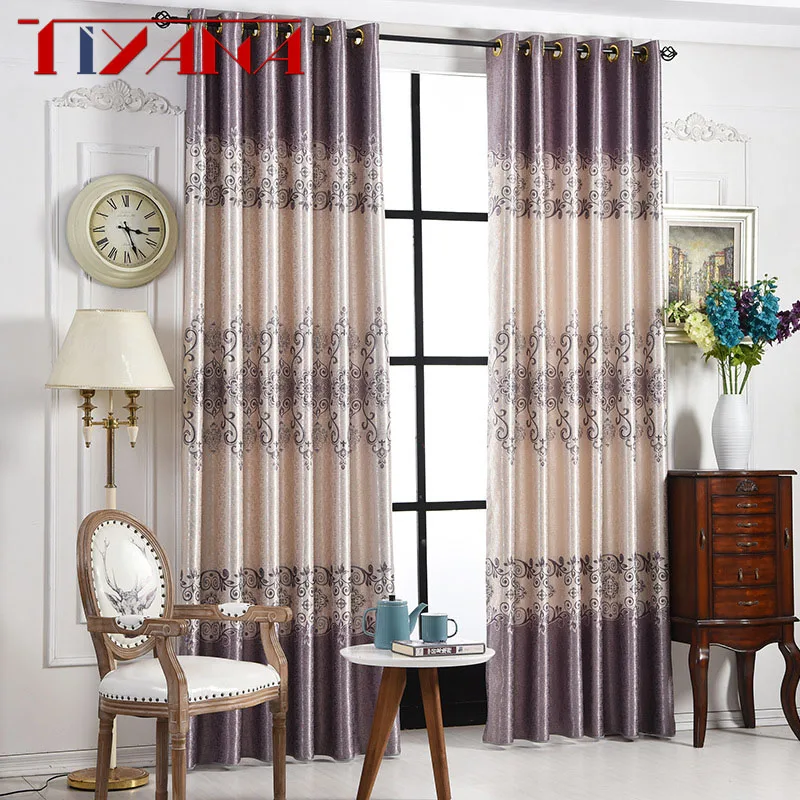 

New Curtains for Windows Drapes European Modern Elegant Noble Printing Shade Curtain For Living Room Bedroom Custom Size T268#4