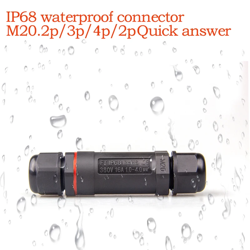 IP68 Waterproof Connector 2 Pin 3 Pin 4 Pin 5 Pin Electrical Terminal Adapter Wire Connector Screw Pin connector LED Light pin