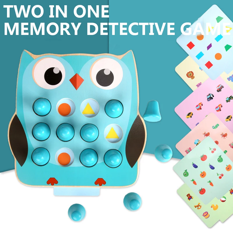 Children's Toys Memory detective game Puzzle Montessori Wooden Memory hand eye training Baby Early Educational Toys for Children