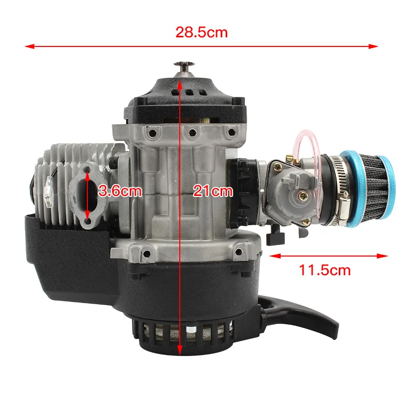 Mototcycle 2 Stroke Pull Start Engine Transmission Engin With Air Filter Carburetor Pocket Bike Mini Dirt ATV Bike Quad Kart