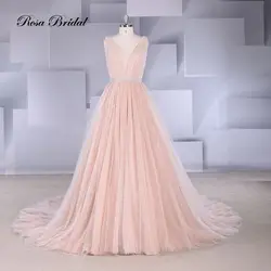 Rosabridal ТРАПЕЦИЕВИДНОЕ свадебное платье в современном стиле с v-образным вырезом без рукавов, свадебное платье