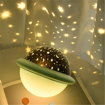 

LED Projector Star Moon Rotating Galaxy Night Light Romantic Starry Sky Ocean Night Light Bedroom Decor Battery Operated Lamp