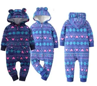 Детский комбинезон с капюшоном в виде животных для новорожденных, теплые флисовые пижамы одежда для маленьких мальчиков и девочек Комбинезон, одежда для сна, для детей от 0 до 24 месяцев - Цвет: HY0045