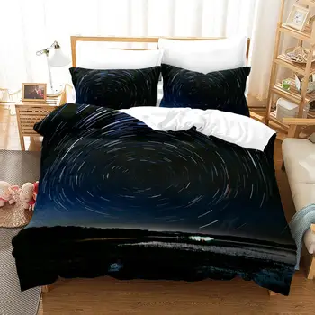 

Luxury Starry Milk Way Bedroom Decor Bedding Set 100% Microfibe 1PC Duvet Cover with Pillowcases No Comforter Drop Ship