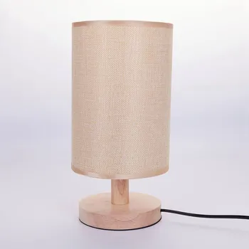 

Modern Wood Linen Bedside Minimalist Table Lamp E27 AC110V-240V US Plug Student Table Lamp Bedroom Bedside Lamp Indoor Living Ro
