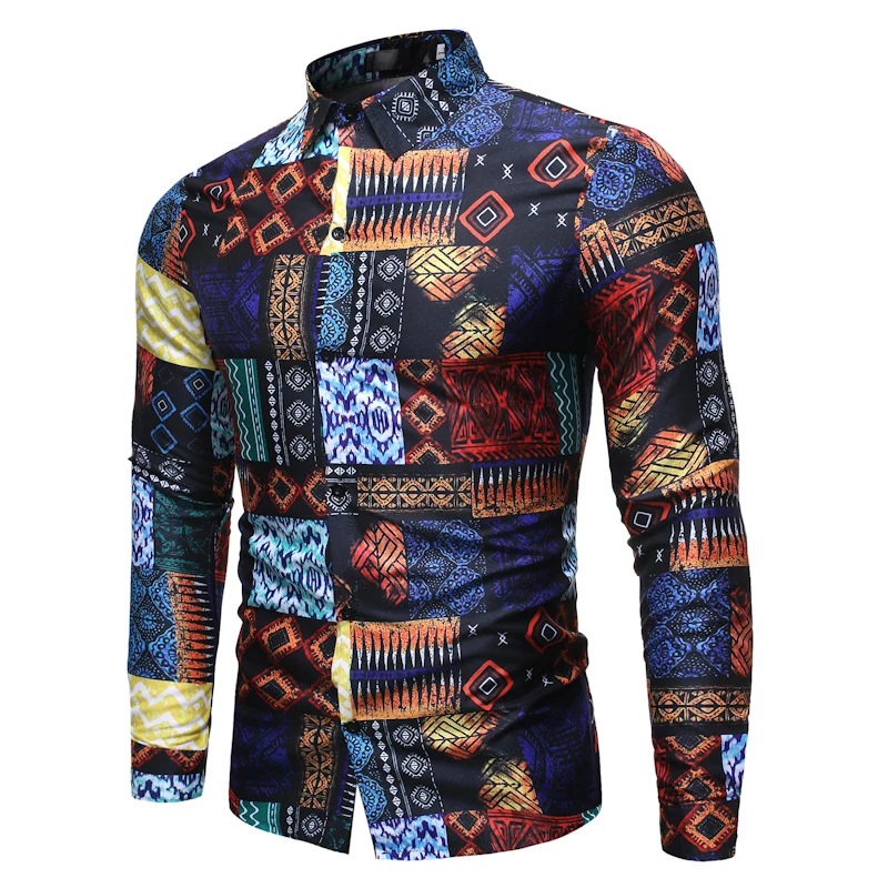 Новые брендовые цветные полосатые рубашки мужские весенние повседневные деловые формальный прилегающий Chemise Homme высококачественные мужские рубашки 3XL - Цвет: ZH117
