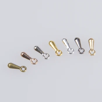 

200 Pcs Diy Supplies Water Droplets Findings End Beads For Extender Tail Chain Drops Charms Pendant Jewelry Making Accessories