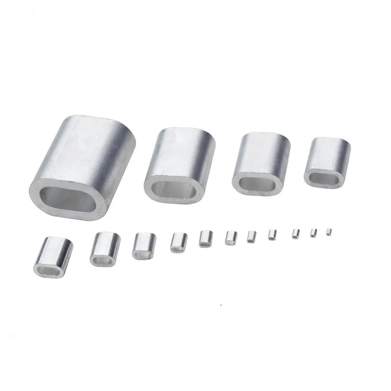 Oval Aluminium Swage Ferrules Crimps Clamp for Stainless Steel Wire Rope 1-12mm 