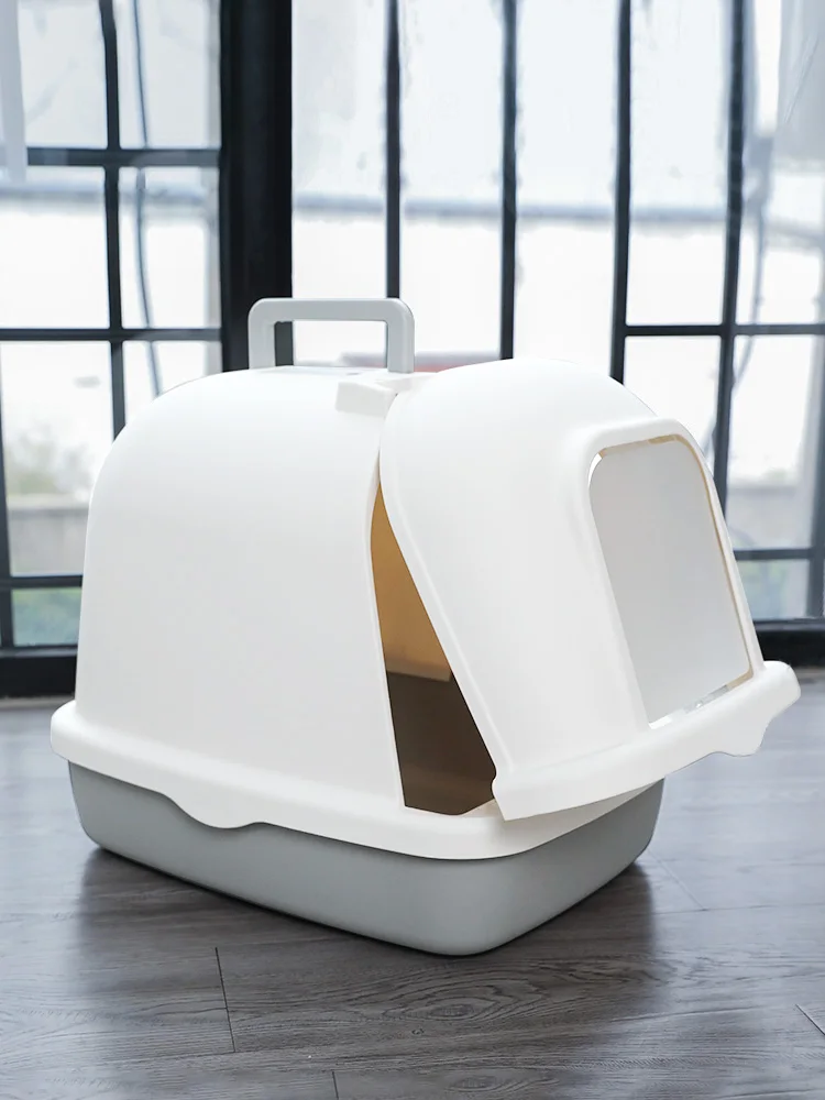 Самоочищающийся лоток для кошачьего туалета белый обучения котят большая