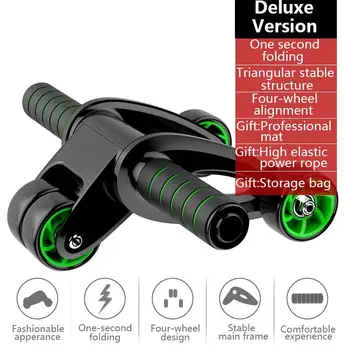 

Sit-Ups Assistant Durable Black Green Four Rounds Device Home Outdoors Sports Fitness Abdominal Wheel Motion Sucker