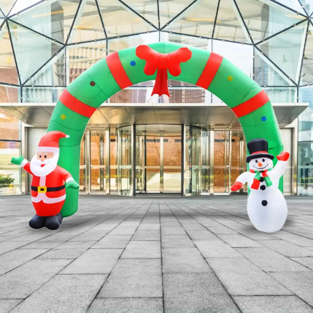 Christmas Style Balloon Arches Home Store Merry Christmas Decoration Inflatable Archway Xmas Party Ornament 3D Santa Claus