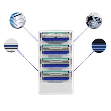 Турбо! 8 шт./лот лезвия Марка 3 слоя точилка для лезвия бритвы режущая головка для бритвенного станка бритвенные лезвия для мужчин кассеты для бритья