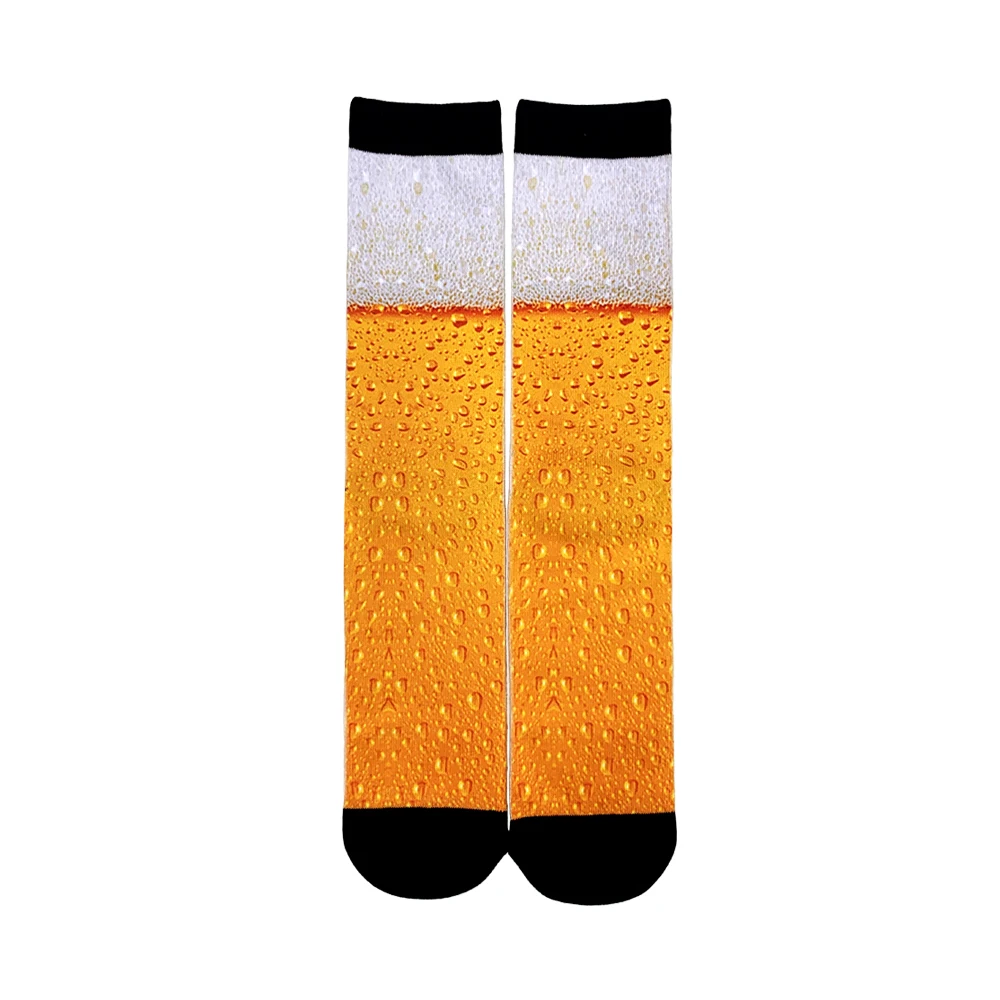 Креативные пивные банки с принтом для мужчин и женщин, модные забавные носки, носки с 3d принтом, 200 вязаные Компрессионные носки с масляной росписью - Цвет: 6