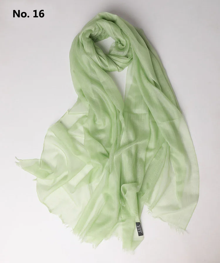 Шарф из чистого кашемира для женщин, элегантные женские шарфы, 90%, мягкий кашемир, сплошной цвет, длинный шарф с кисточкой, 230*100 см, 60 г