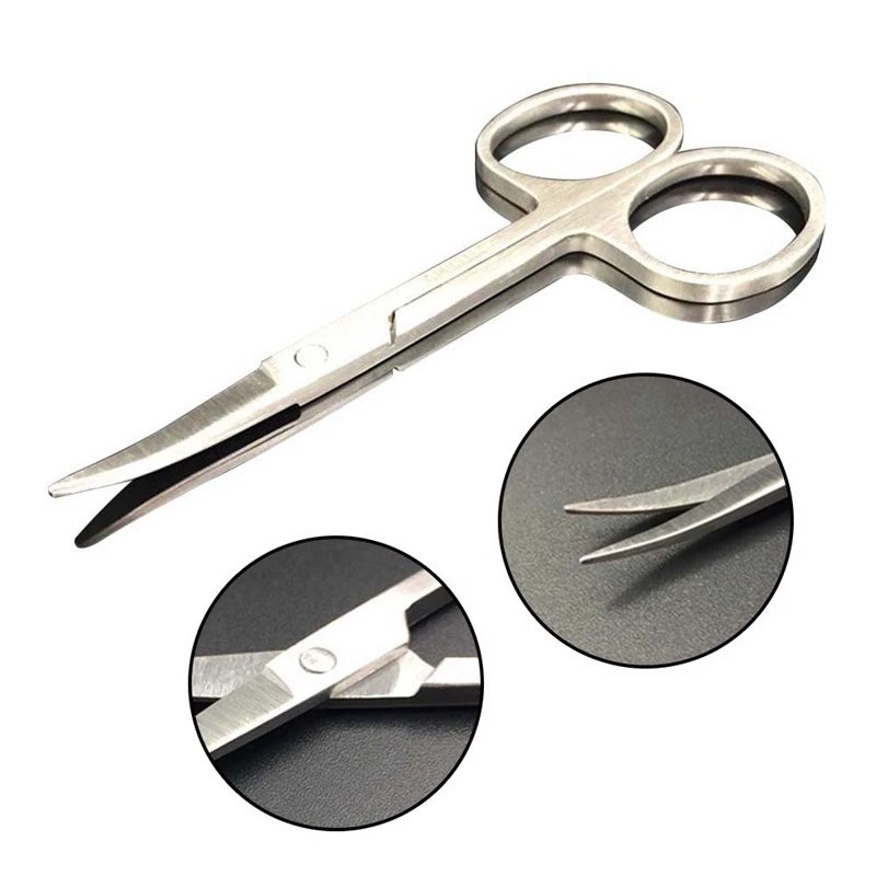 Professional Nail Scissor Manicure Tool For Nails Eyebrow Nose Eyelash Cuticle Scissors Curved Pedicure Scissors Oct eyebrow scissors stainless steel scissors manicure scissors beauty scissors