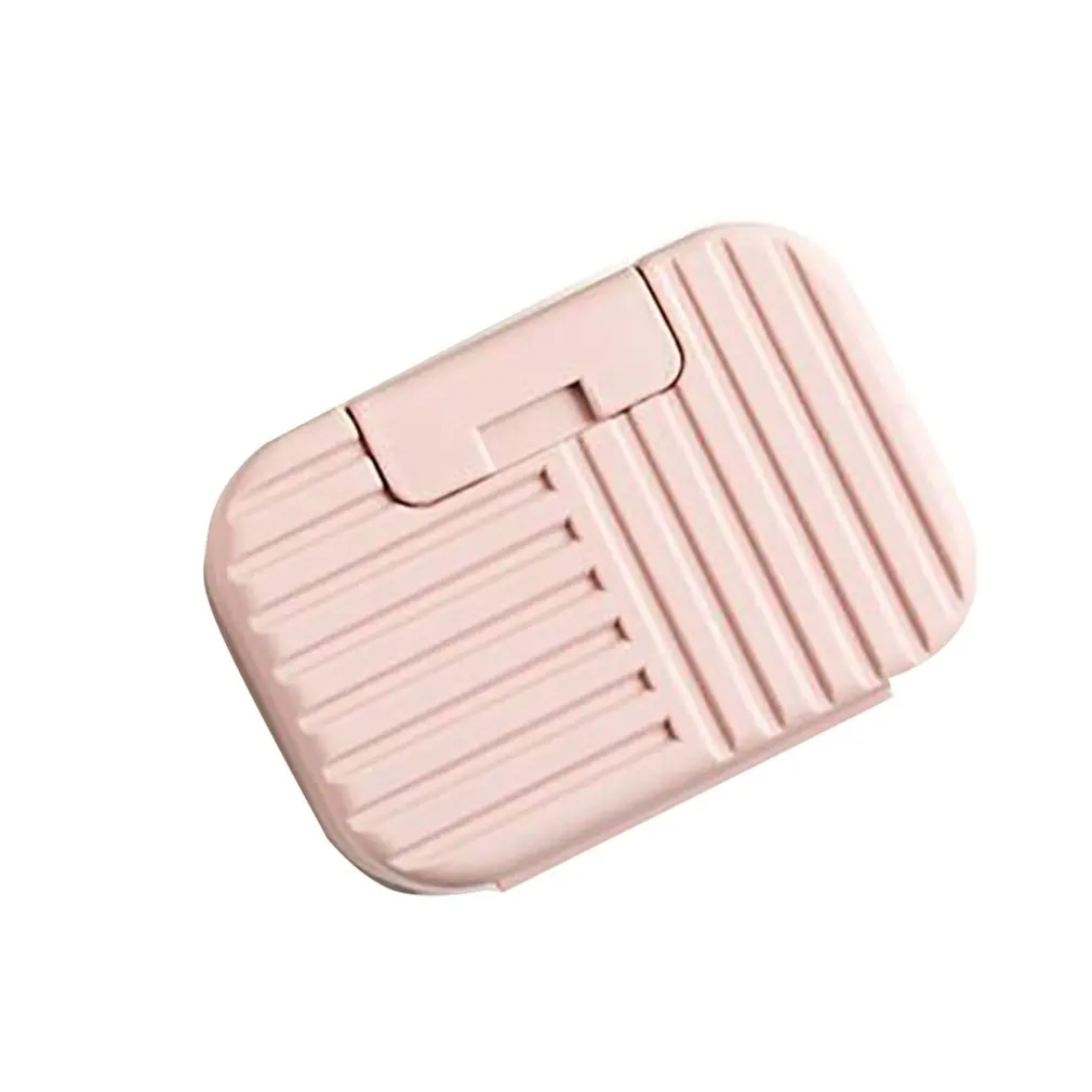 

Portable Plastic Drain Layer Travel Washing Soap Box with Lid Seal Leak-proof Dish Case Non-slip Soap Case