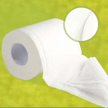

10 Rolls Toilet Paper 3-ply Bath Tissue Bathroom White Soft for Home Hotel Public LAD-sale