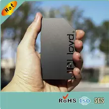 Высококачественные оптовые пустые черные металлические бирки визитная карточка