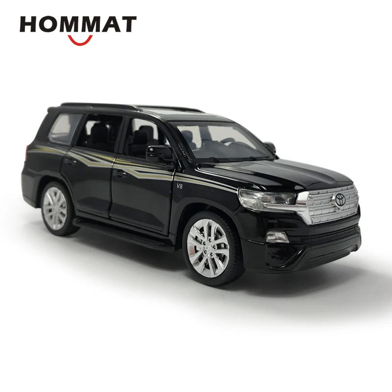 Hommate 1:32 Toyota Land Cruiser SUV металлическая Игрушечная машина из сплава модельные листы-и-игрушки-модели автомобилей Подарочные игрушки для детей мальчиков автомобилей