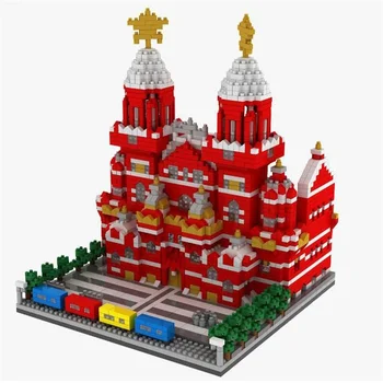 

Architecture City set Russia red square model blocks DIY small particle building blocks educational kids toys Christmas birthday