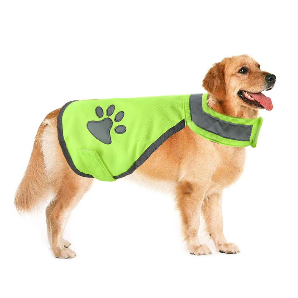 

Reflective Dog Safety Vest High Visibility Fluorescent Pet Hi Vis Jacket Coat Ventilate Cozy Outdoor Night Safety Pet Supplies