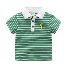 Летняя одежда новая стильная детская одежда с короткими рукавами рубашка-поло в полоску, удобная модная стильная футболка для отдыха для мальчиков, топы