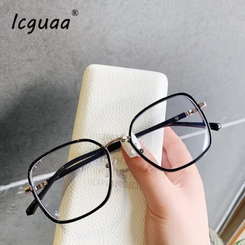 

Anti Blue Light Women's Men's Eyewear Frame TR90 Square Myopia Frames Spectacles Frames Ladies Transparent Optical Eye Glasses