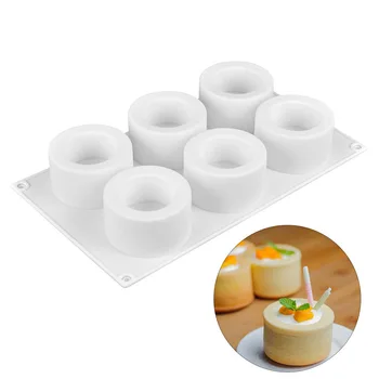 

3d Silicone Mold Cake Mould Baking Pastry Mousse Chocolate Dessert Mold Cake Decorating Tools Pudding Cupcake Art 6 Holes Moulds