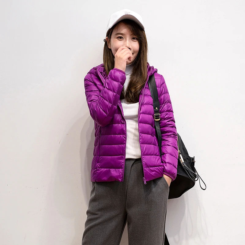 Tanie 2019 nowy marka 90% biała kurtka puchowa kobiety jesień zima ciepły płaszcz pani Ultralight kurtka z puchu kaczego kobieta wiatroszczelna kurtka