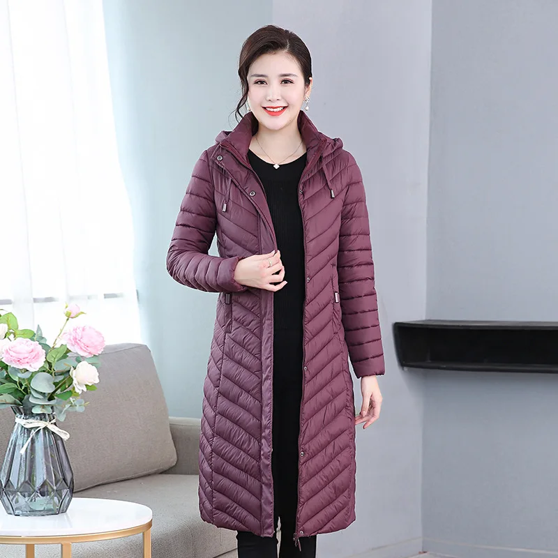 

Cotton-padded Jacket Women's Mid-length Large Size Middle-aged Cotton Overcoat Korean-style Slimming WOMEN'S Dress Slim Fit Ligh