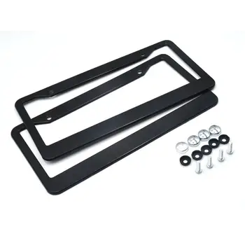 

universial Black aluminum alloy Metal license plate frame with screws suitable for all USA and Canada License Plates