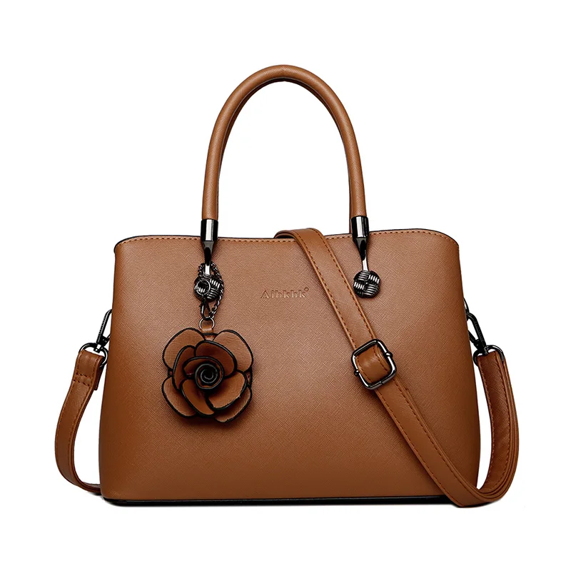 Высокое качество женские сумки из натуральной кожи винтажные сумки через плечо для женщин кожаные сумки - Цвет: Шоколад