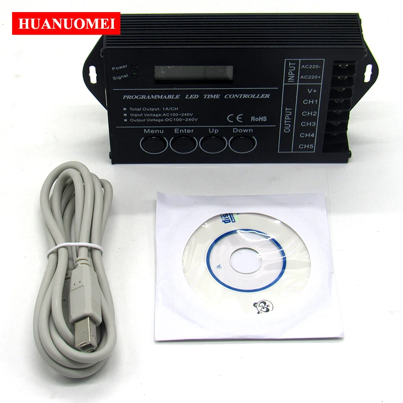 Высоковольтный AC100 240V TC420 Программируемый Светодиодный контроллер времени TC423 RGB