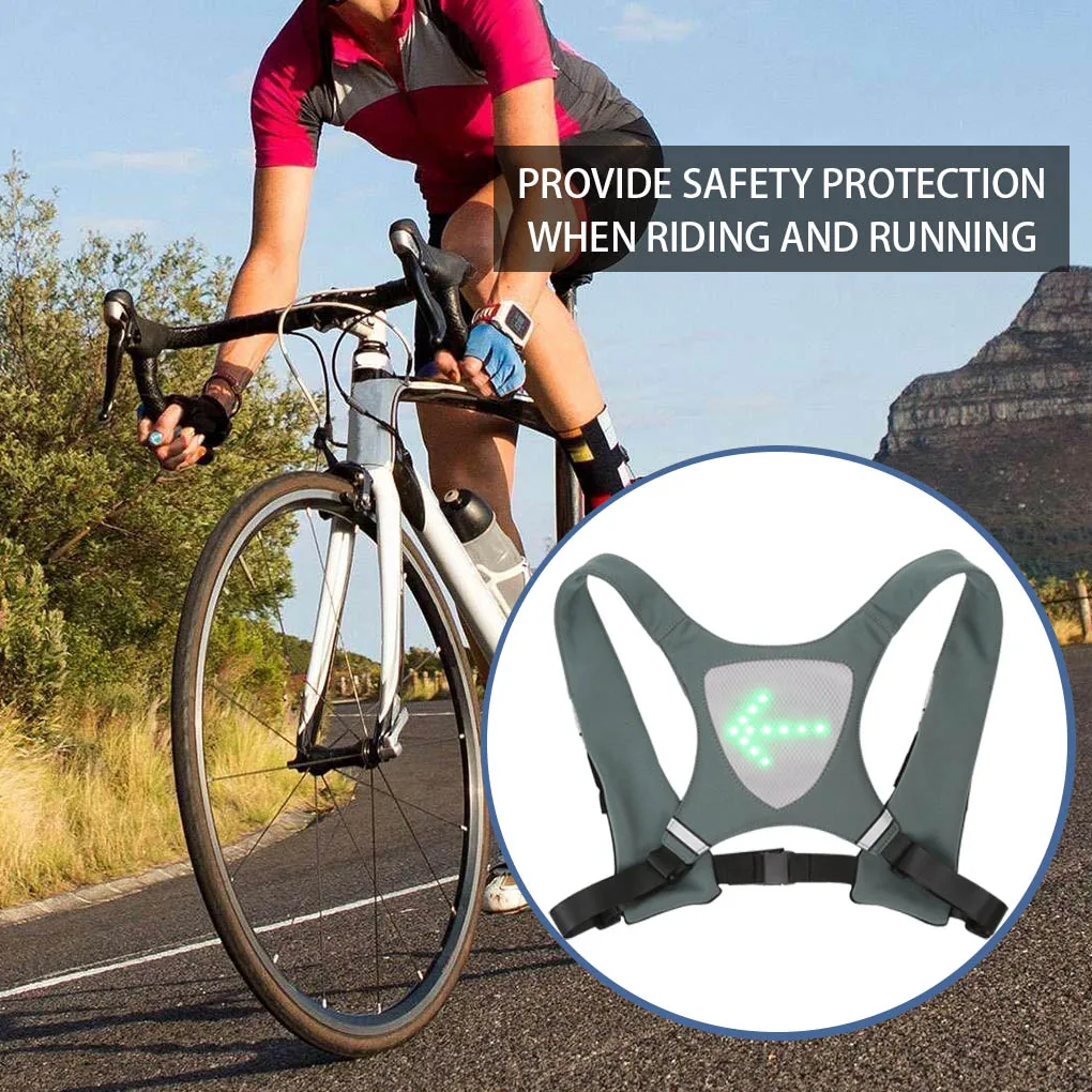 Gilet réfléchissant LED Rechargeable par USB, gilet lumineux haute  visibilité, réglable, pour la course à pied et le cyclisme, sécurité  nocturne - AliExpress