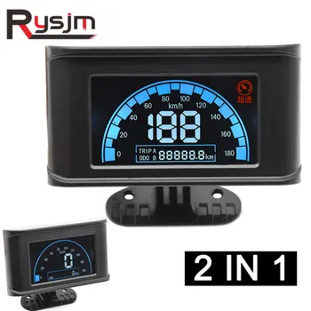 

car speed meter Truck Motorcycle Digital Instrument Speedometer Odometer Adjustable Panel Display LCD Gauge Overspeed Alarm