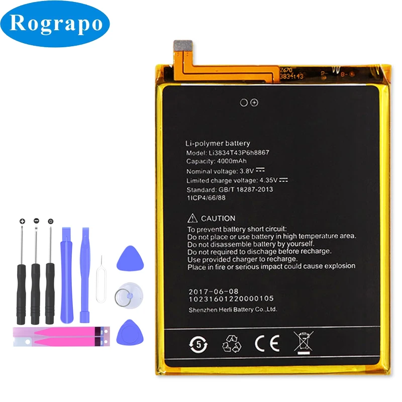 

Original 4000mAh UMI Max Li3834T43P6H8867 Replacement Battery For UMI Super Cell Mobile Phone Batteries
