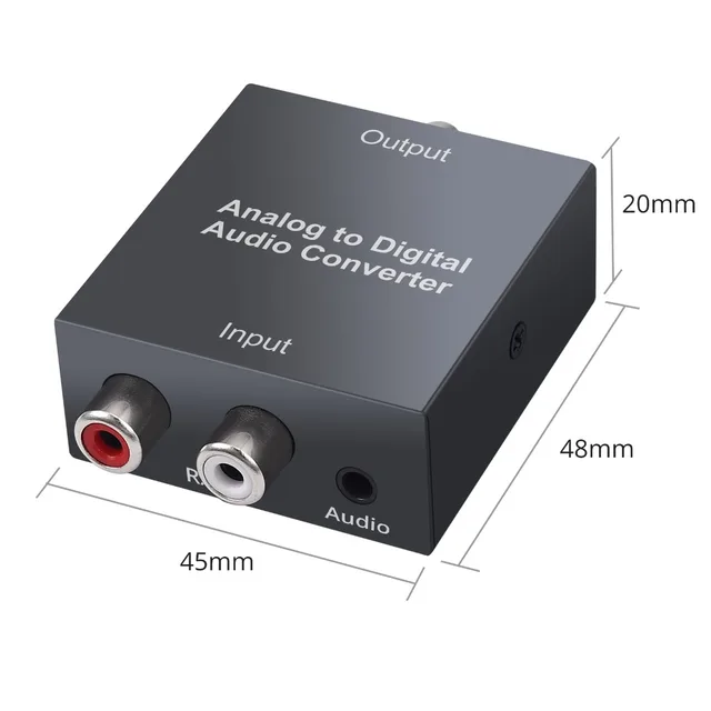 Neoteck DAC Convertisseur Numérique vers Analogique Convertisseur Audio  Coaxial Toslink Signal Optique vers Analogique RCA Adaptateur Audio L / R  avec