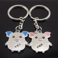 Необычный несвиная кожа(основной) поток милый брелок с поросенком маленькие тупые брелоки для пар из свиной кожи