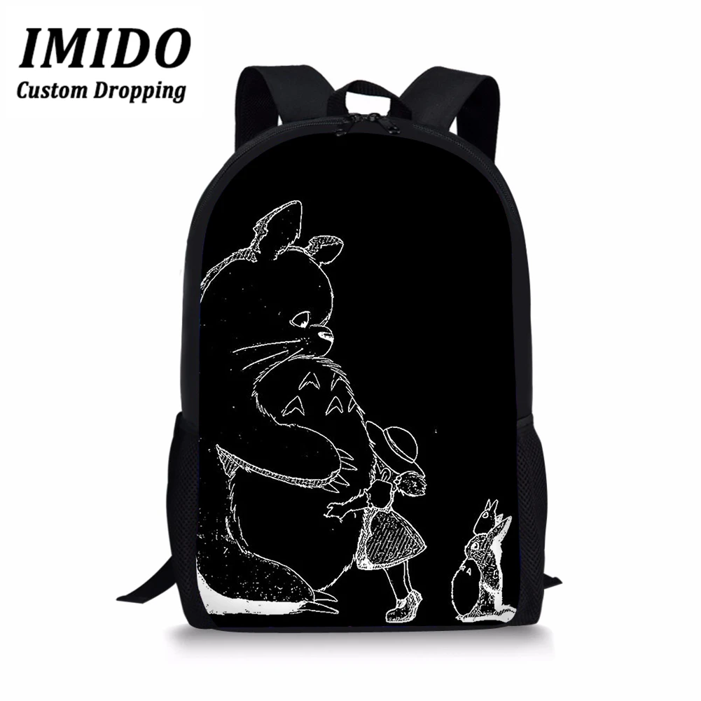 IMIDO МИЛЫЙ Тоторо рюкзак для детей мальчиков Back Pack женщин ежедневно Mochila мультфильм Хаяо Миядзаки детские школьные сумки Mochilas - Цвет: WLL4831