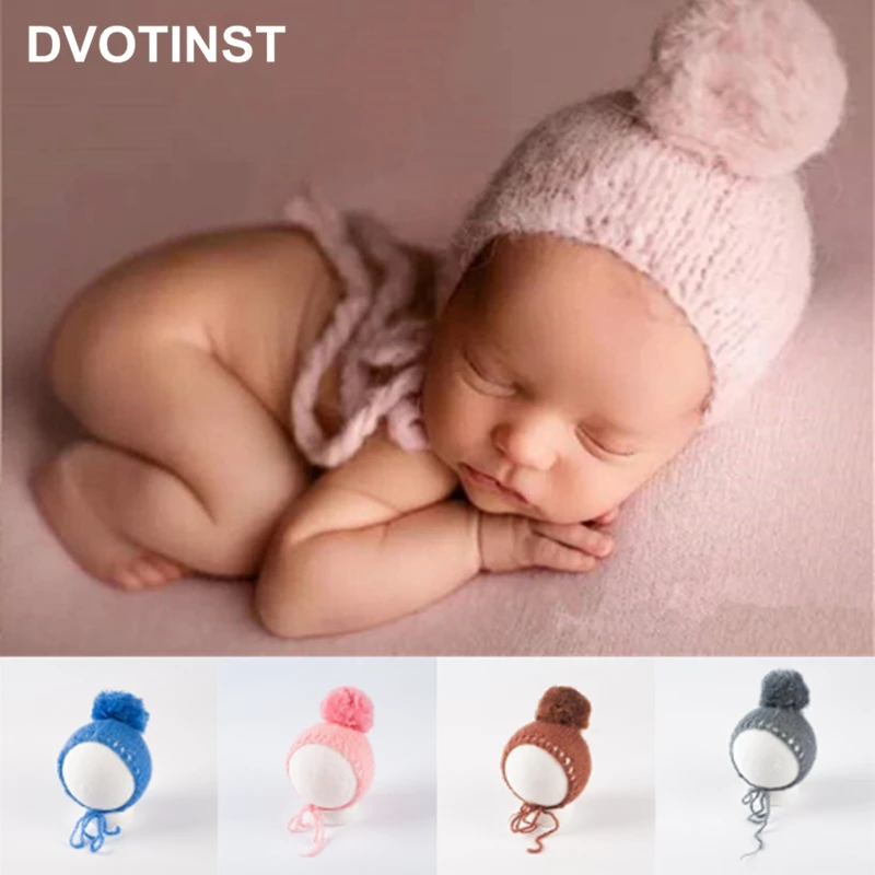 Dvotinst новорожденных Подставки для фотографий вязаное крючком детей капот с