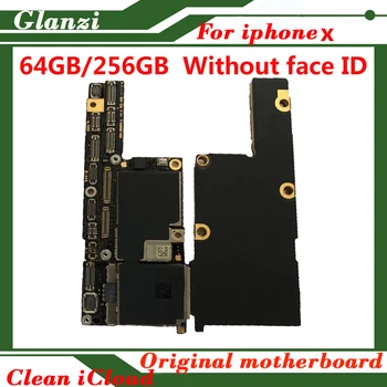 

Original unlocked for iphone x clean icloud motherboard 64gb 256gb mainboard without face ID IOS System logic board full chips