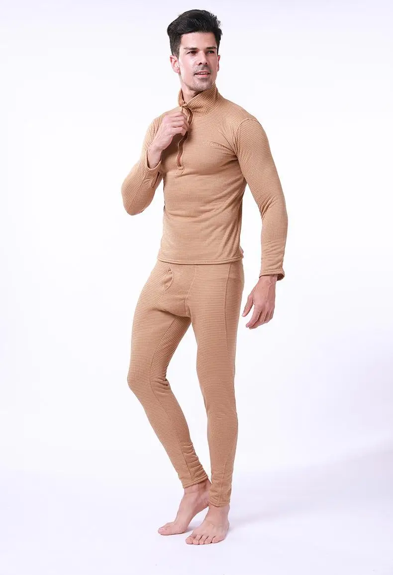 best long johns for men Men New 2021 Thermal Underwear Sets Compression Fleece Sweat Quick Drying Thermo Underwear Male Clothing Winter Top Quality long johns