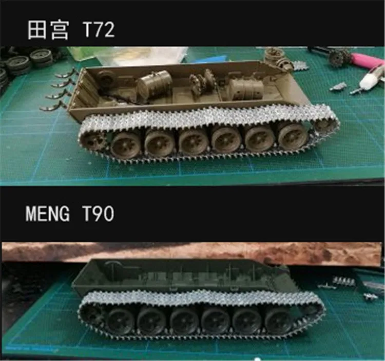 1/35 масштаб металлические гусеницы w/металлический штырь для T55AM T62 T72 T90 модель танка комплект SX35004
