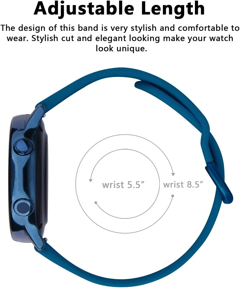 20mm/22mm strap For Samsung Gear S3 frontier Huawei GT 2/pro Silicone bracelet Galaxy watch 3/46mm/42mm/Active 2/4/Classic band