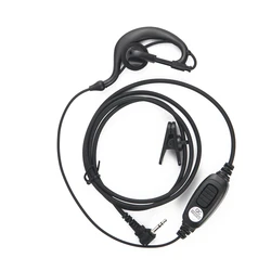 1 Pin 2.5mm G Shape Radio Earphone Walkie Talkie Earpiece Headset with Mic PTT for Motorola Cobra Talkabout MH230 MH230TPR MR350