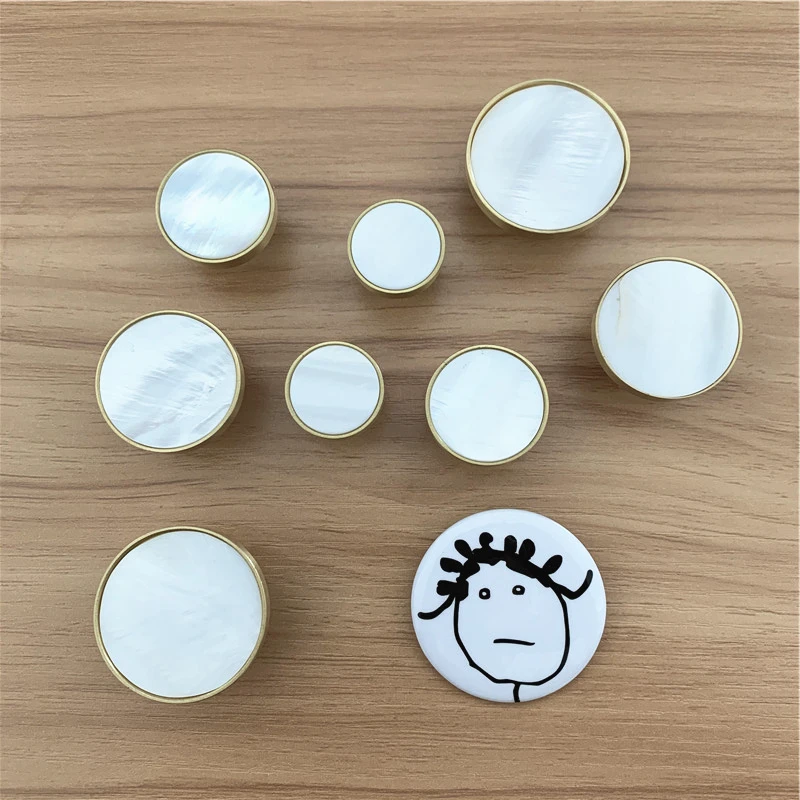 Ручка из цинкового сплава в скандинавском стиле инкрустированная ракушкой ручка