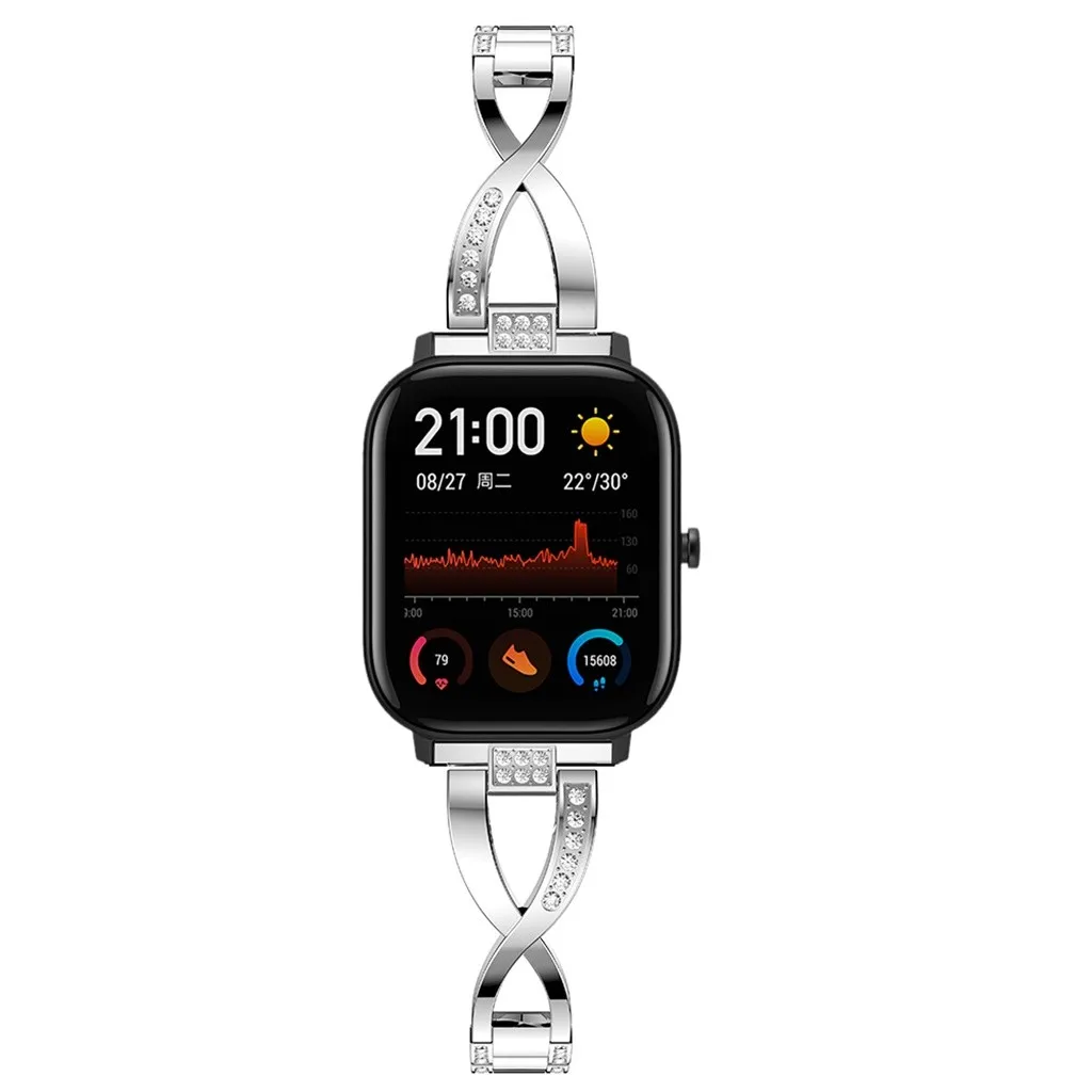 Ouhaobin сменные ремешки из нержавеющей стали для часов Huami Amazfit GTS Смарт часы ремешок браслет 902#2
